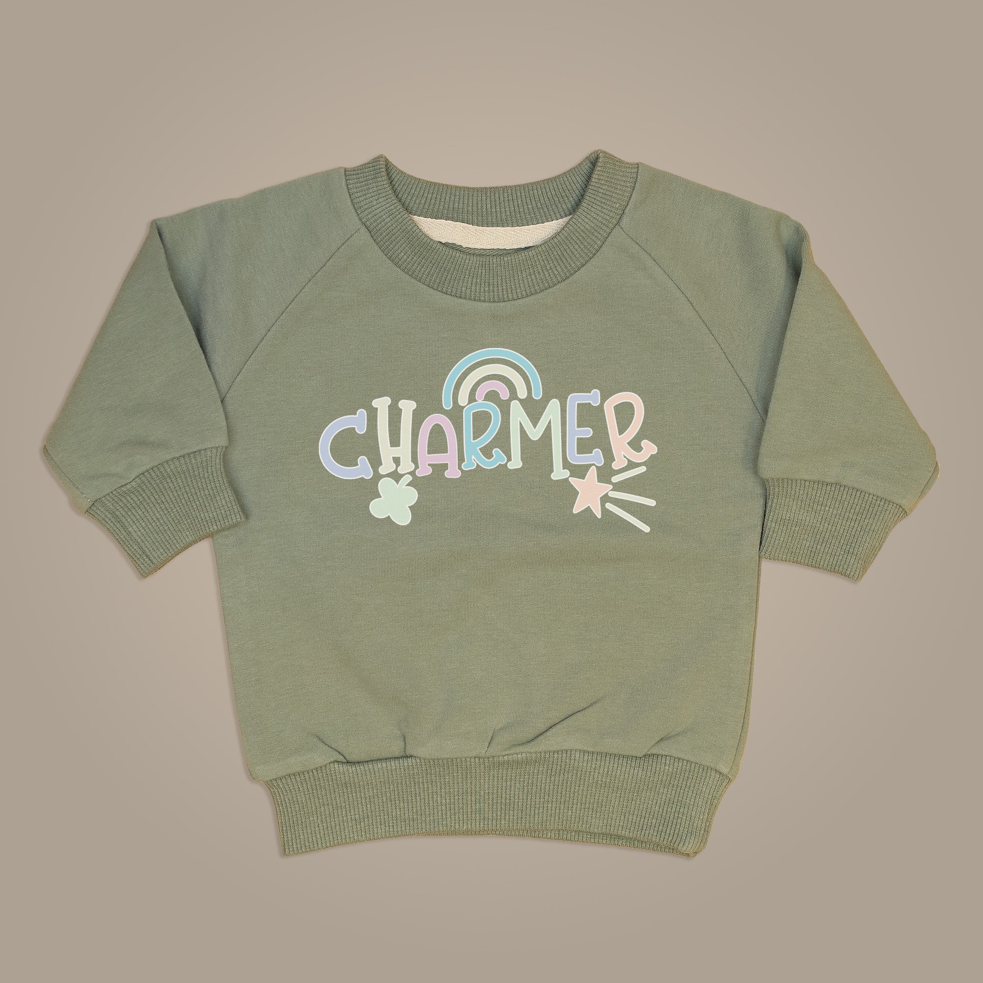 Cuddle Sleep Dream Charmer | Light Olive Sweatshirt