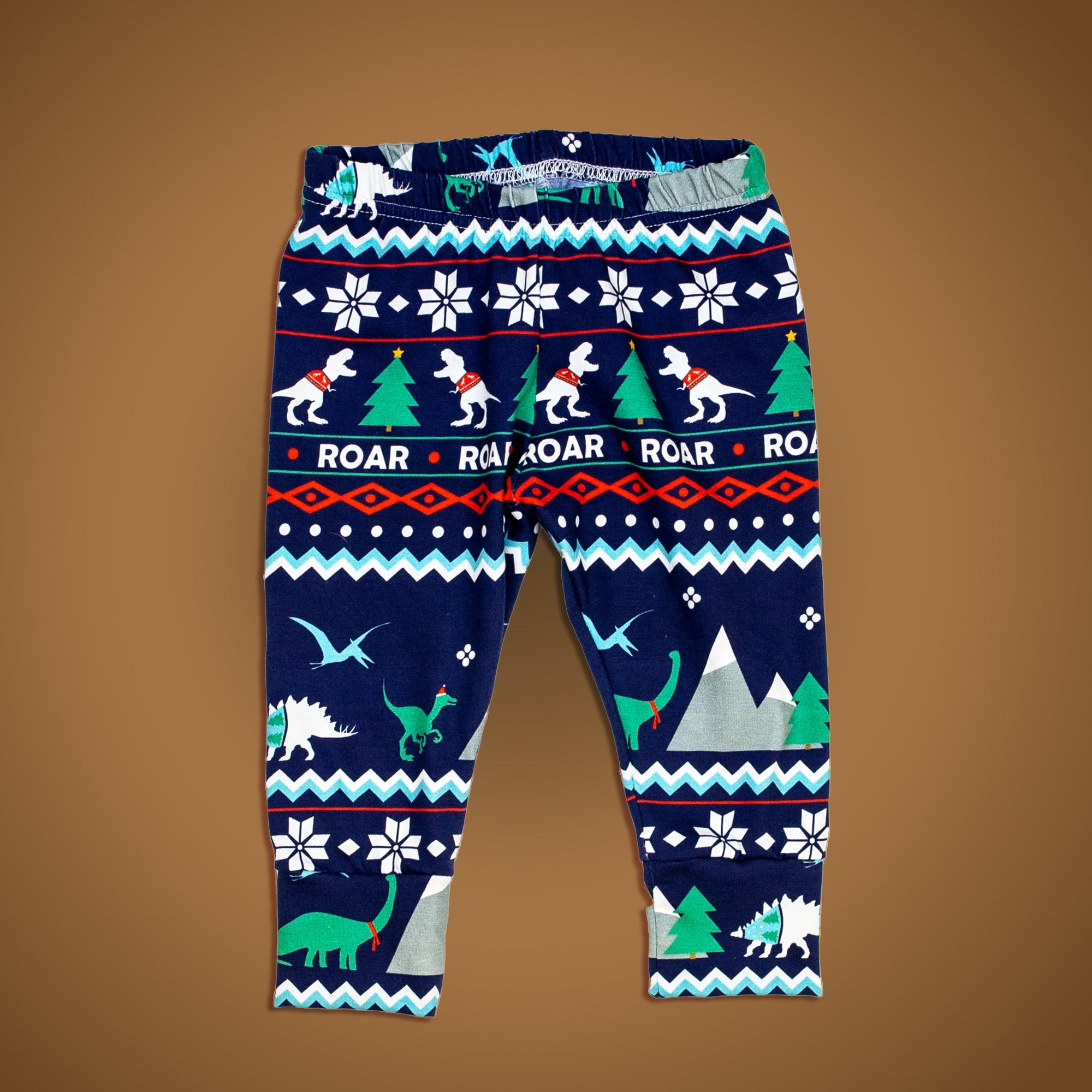 Cuddle Sleep Dream Slim Joggers Christmas Dinosaur Slim Joggers