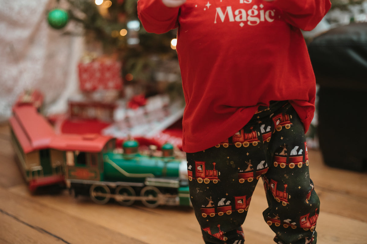 Cuddle Sleep Dream Leggings Christmas Train | Leggings