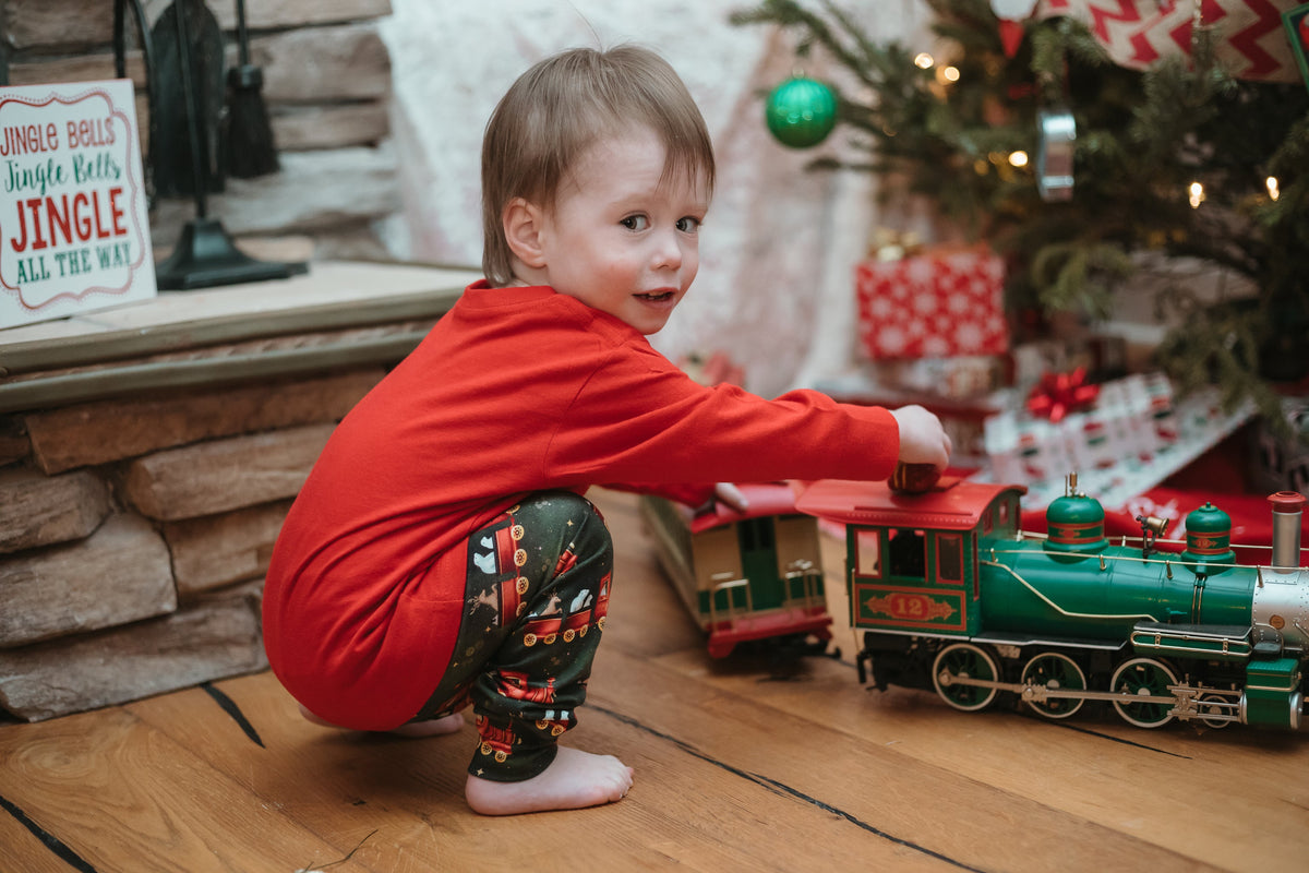 Cuddle Sleep Dream Leggings Christmas Train | Leggings