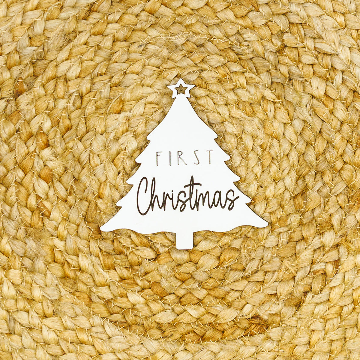 Claire and Bella gift First Christmas Milestone Sign | Christmas Tree