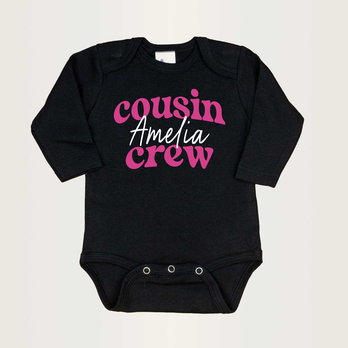 Cuddle Sleep Dream Cousin Crew | Black Bodysuit