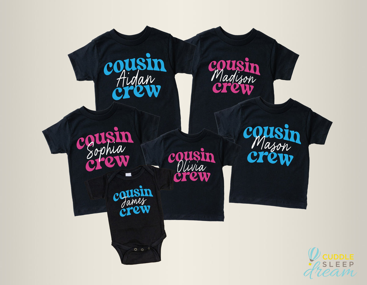 Cuddle Sleep Dream Cousin Crew | Black Tshirt