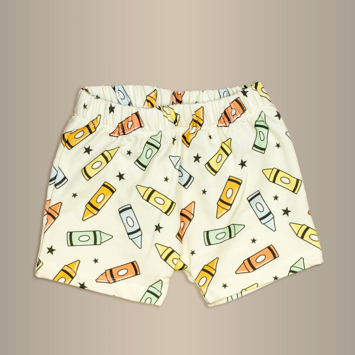 Cuddle Sleep Dream Shorts Crayons | French Terry Play Shorts