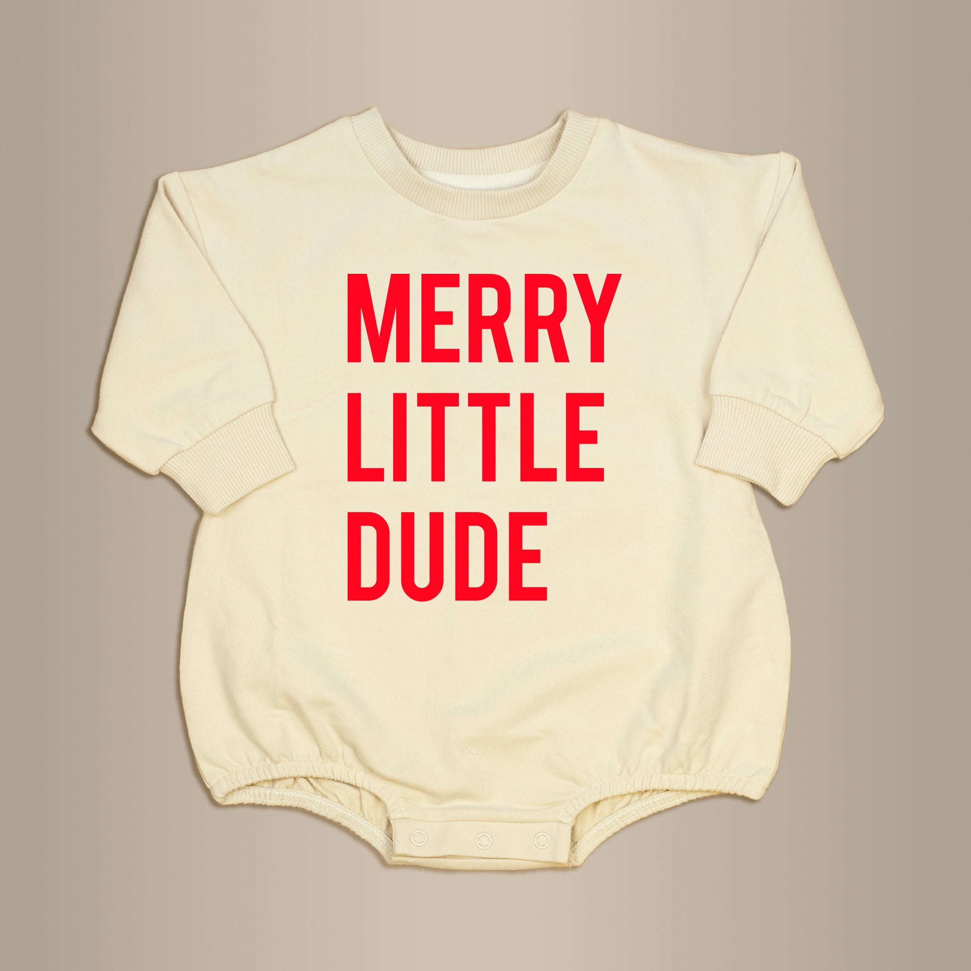 Merry Little Dude | Sweatshirt Romper