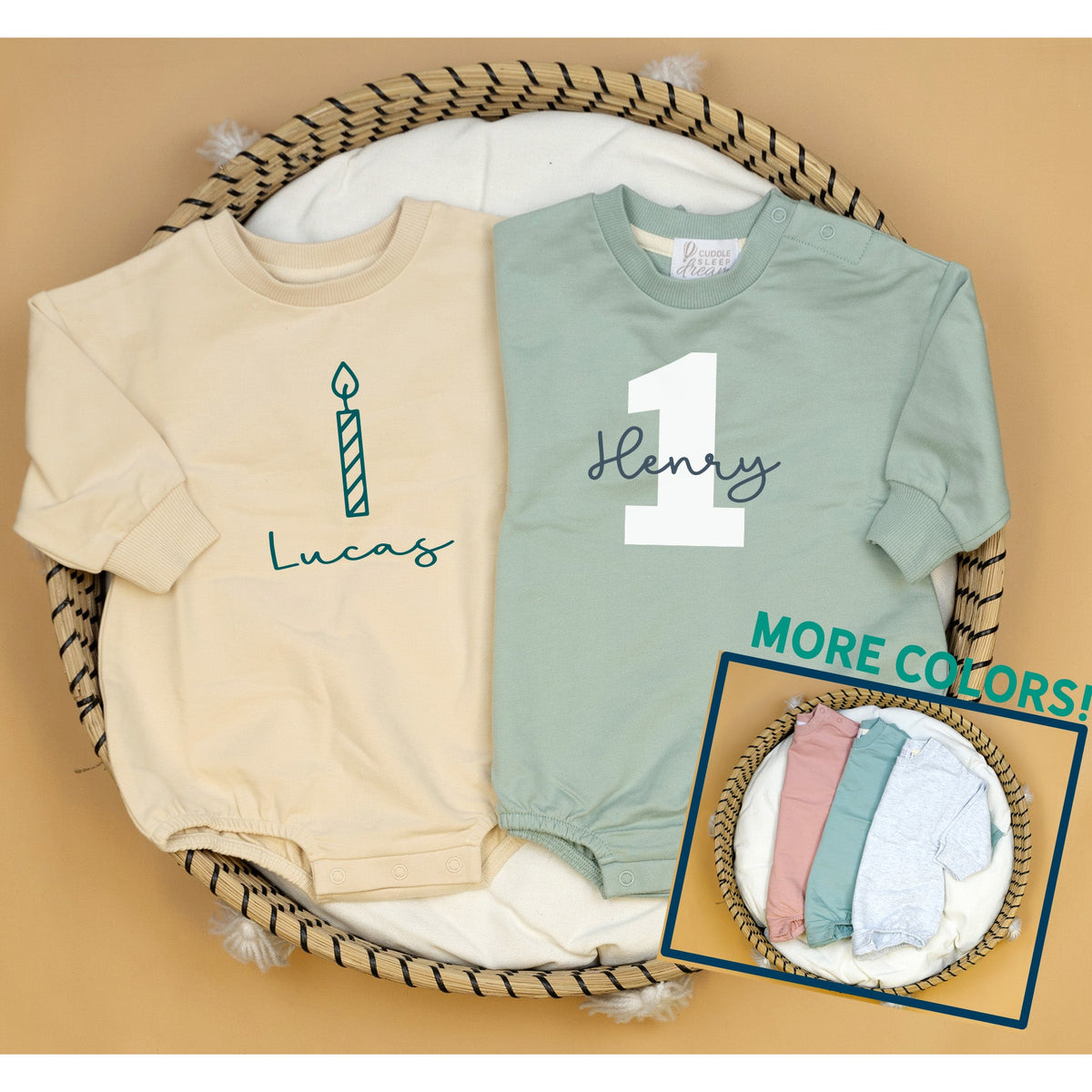 Cuddle Sleep Dream 1st Birthday | Winter Sweatshirt Romper