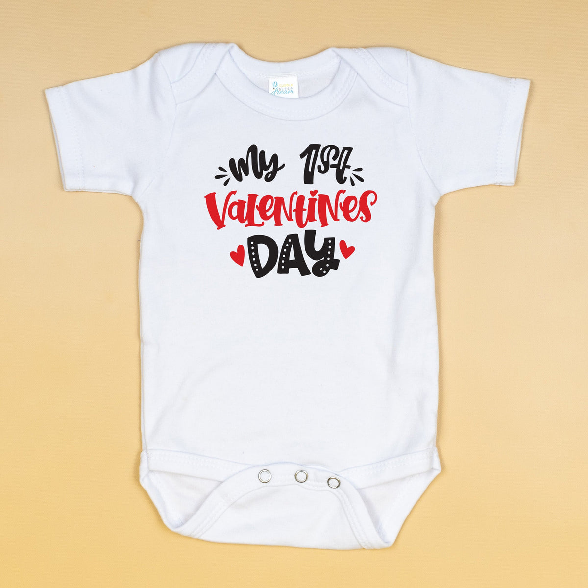 Cuddle Sleep Dream 1st Valentine&#39;s Day - White Onesie