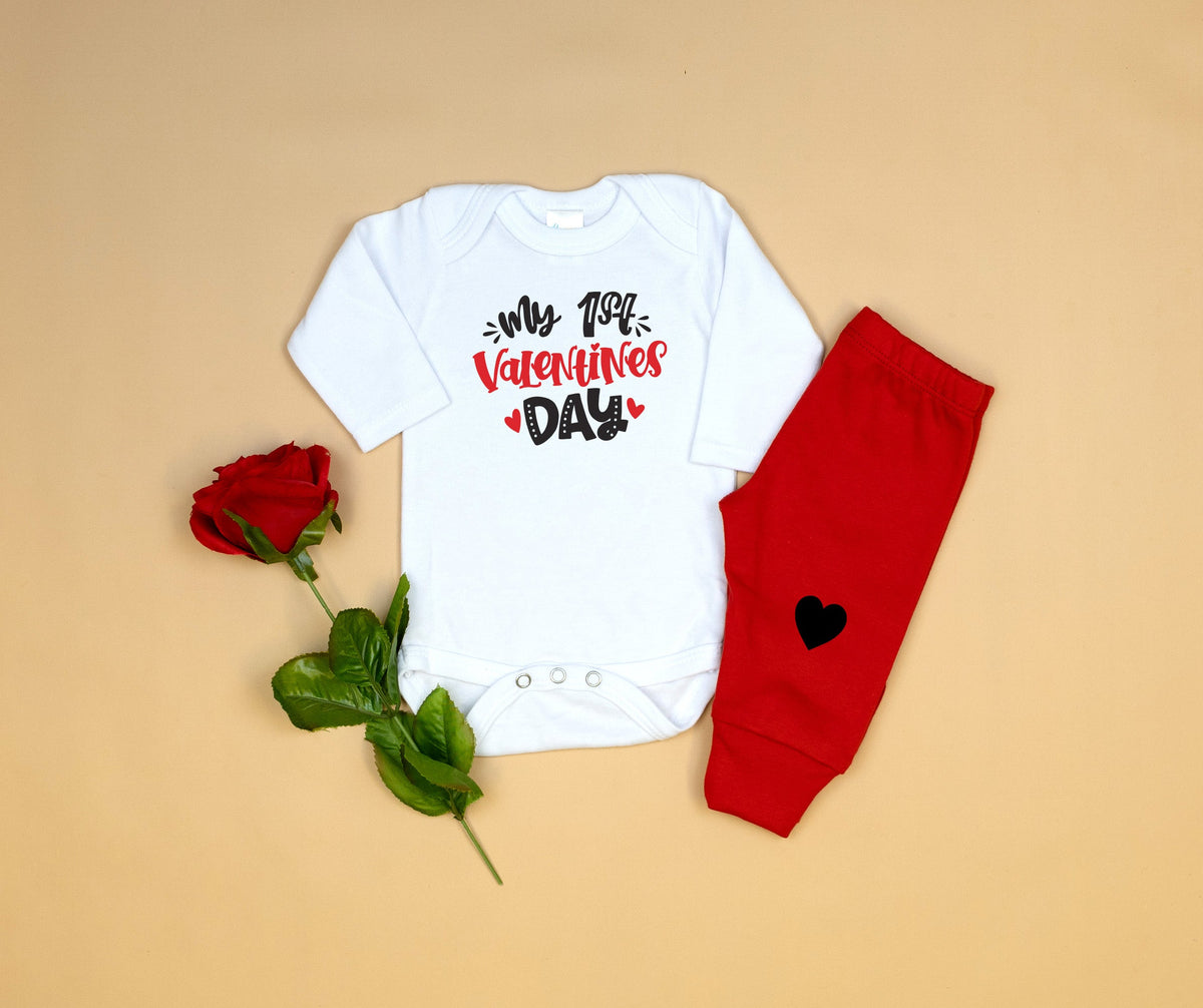 Cuddle Sleep Dream 1st Valentine&#39;s Day - White Onesie