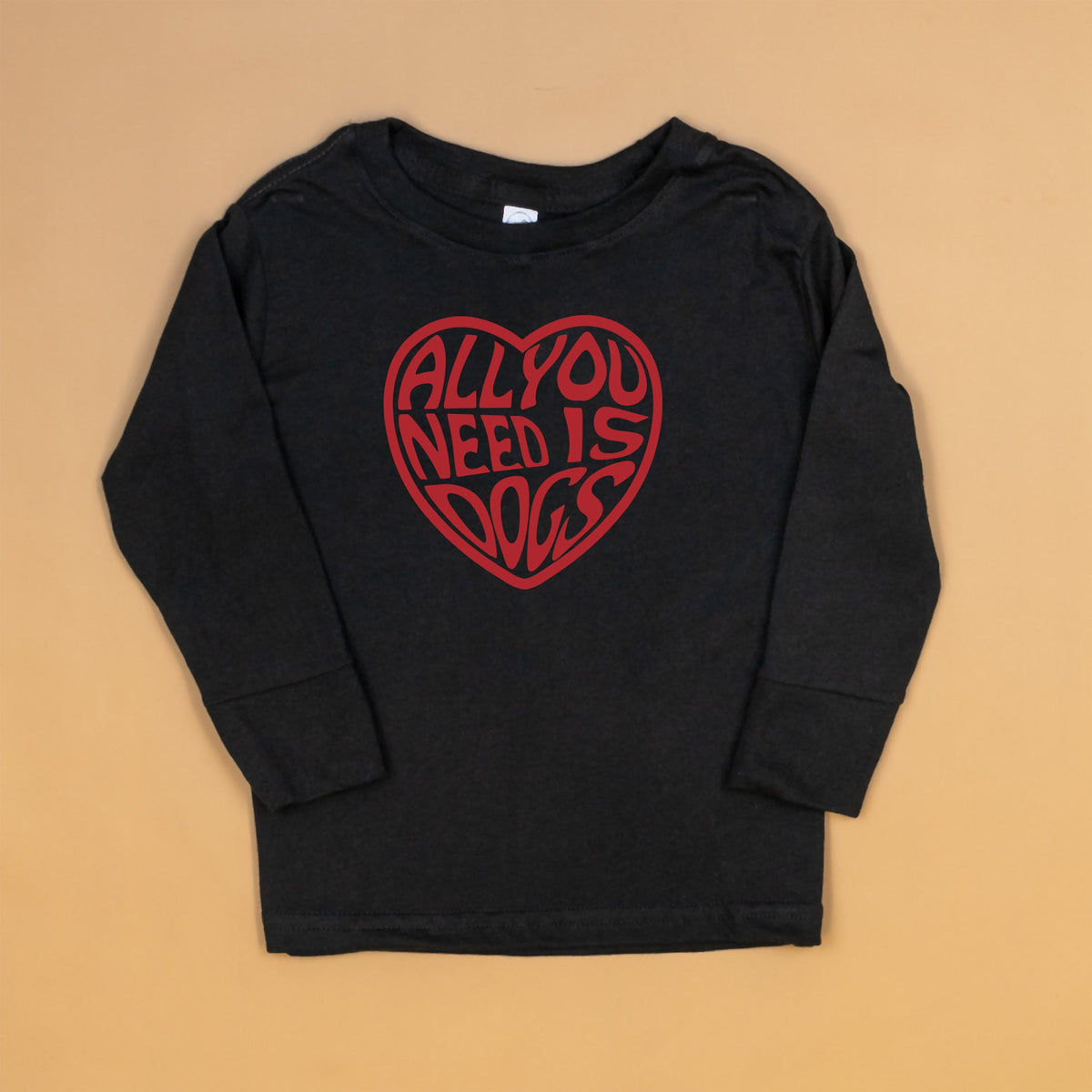 Cuddle Sleep Dream 5t Long Sleeve All You Need is Dogs | Black Tee