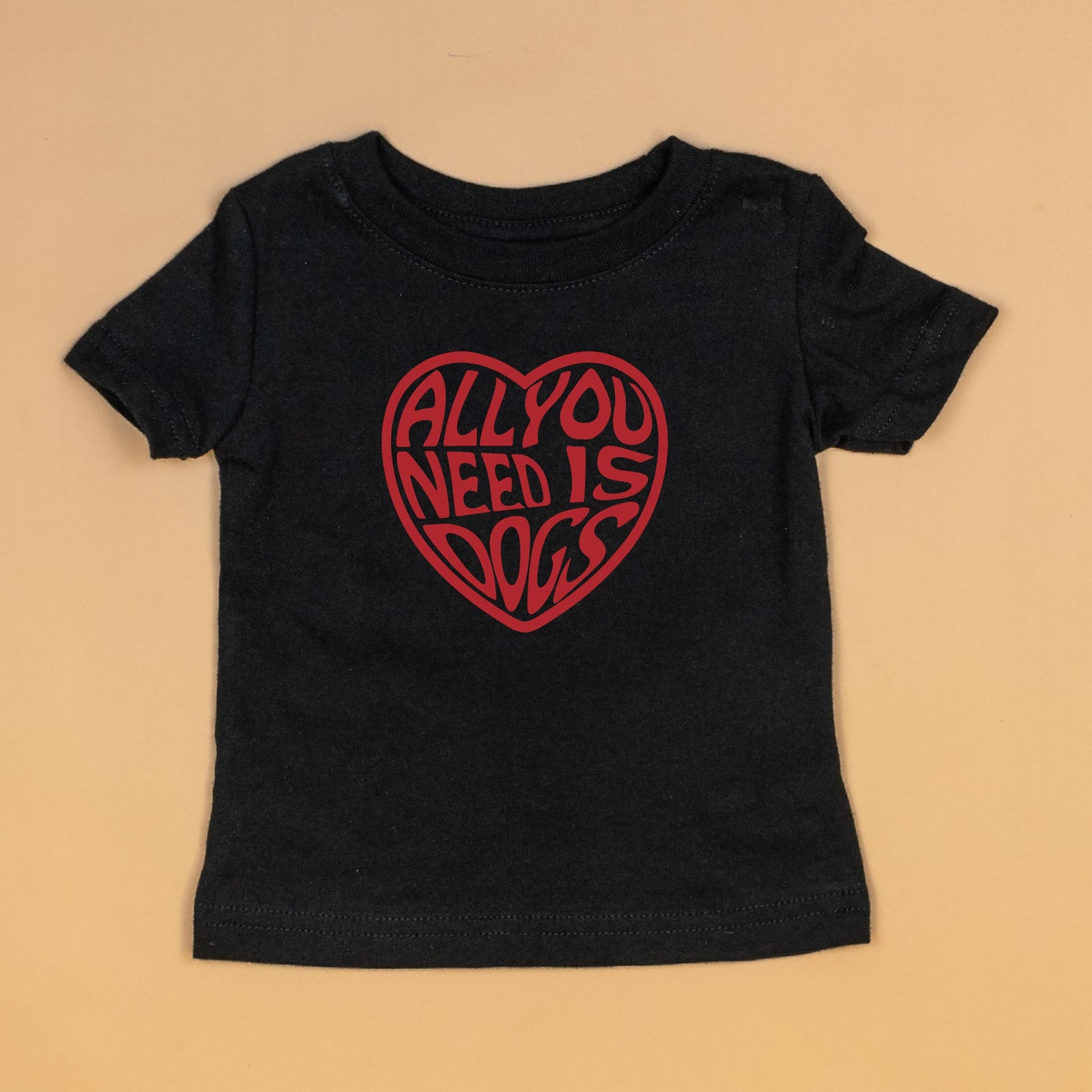 Cuddle Sleep Dream 6m Short Sleeve All You Need is Dogs | Black Tee