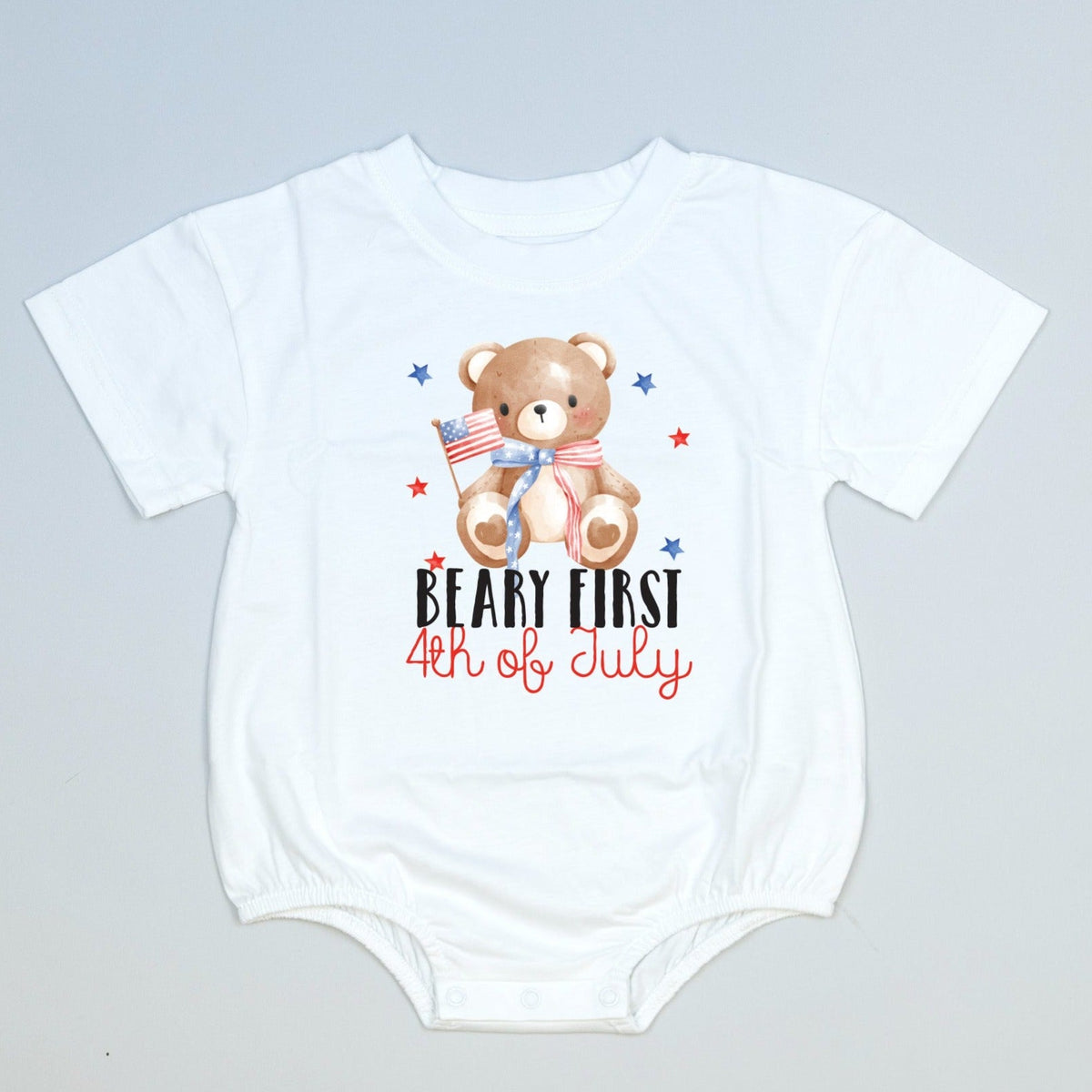 Cuddle Sleep Dream Beary First 4th of July | White Bubble