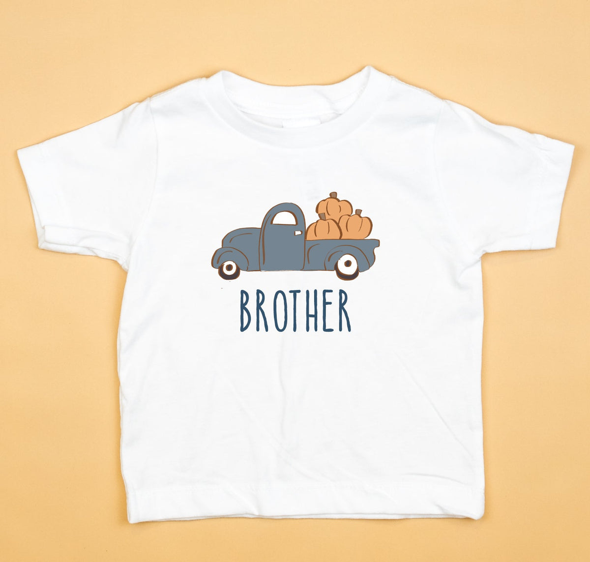 Cuddle Sleep Dream Baby &amp; Toddler Tops Brother/Sister/Cousin of Birthday Boy | Pumpkin Truck Tshirt