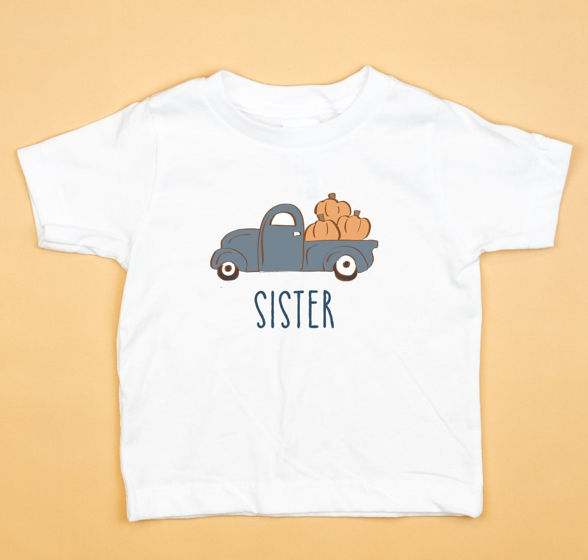 Cuddle Sleep Dream Baby &amp; Toddler Tops Brother/Sister/Cousin of Birthday Boy | Pumpkin Truck Tshirt
