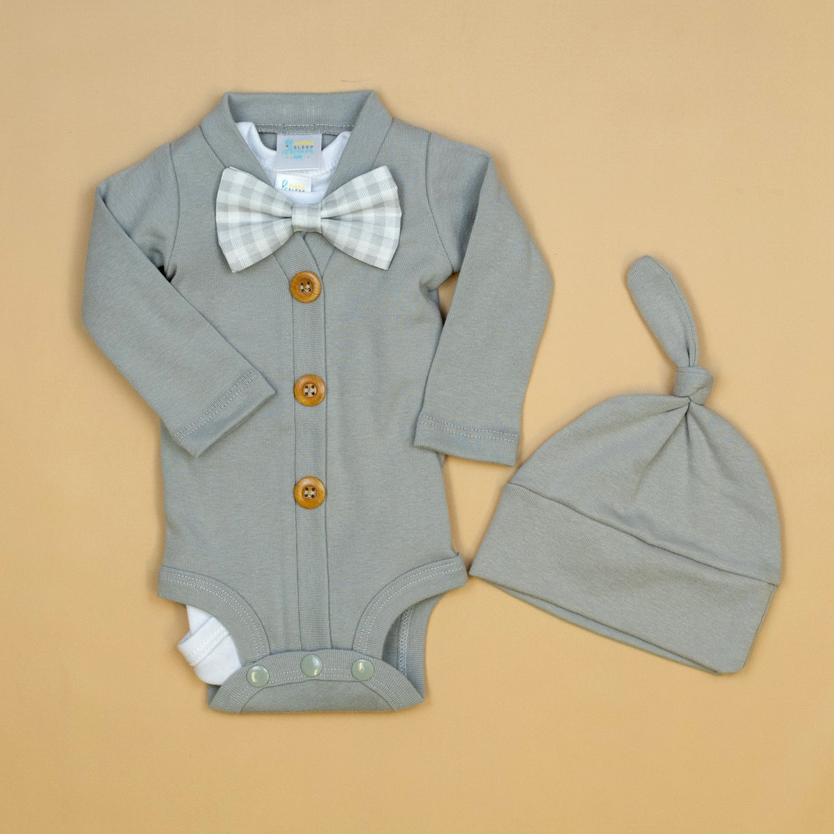 Cuddle Sleep Dream Cardigan Cardisuit Bundle | Gray Check
