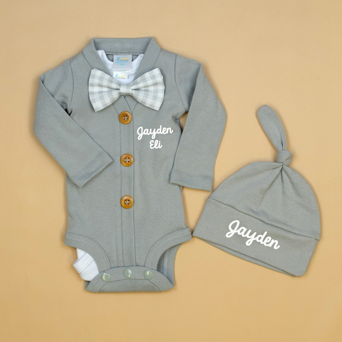 Cuddle Sleep Dream Cardigan Cardisuit Bundle | Gray Check