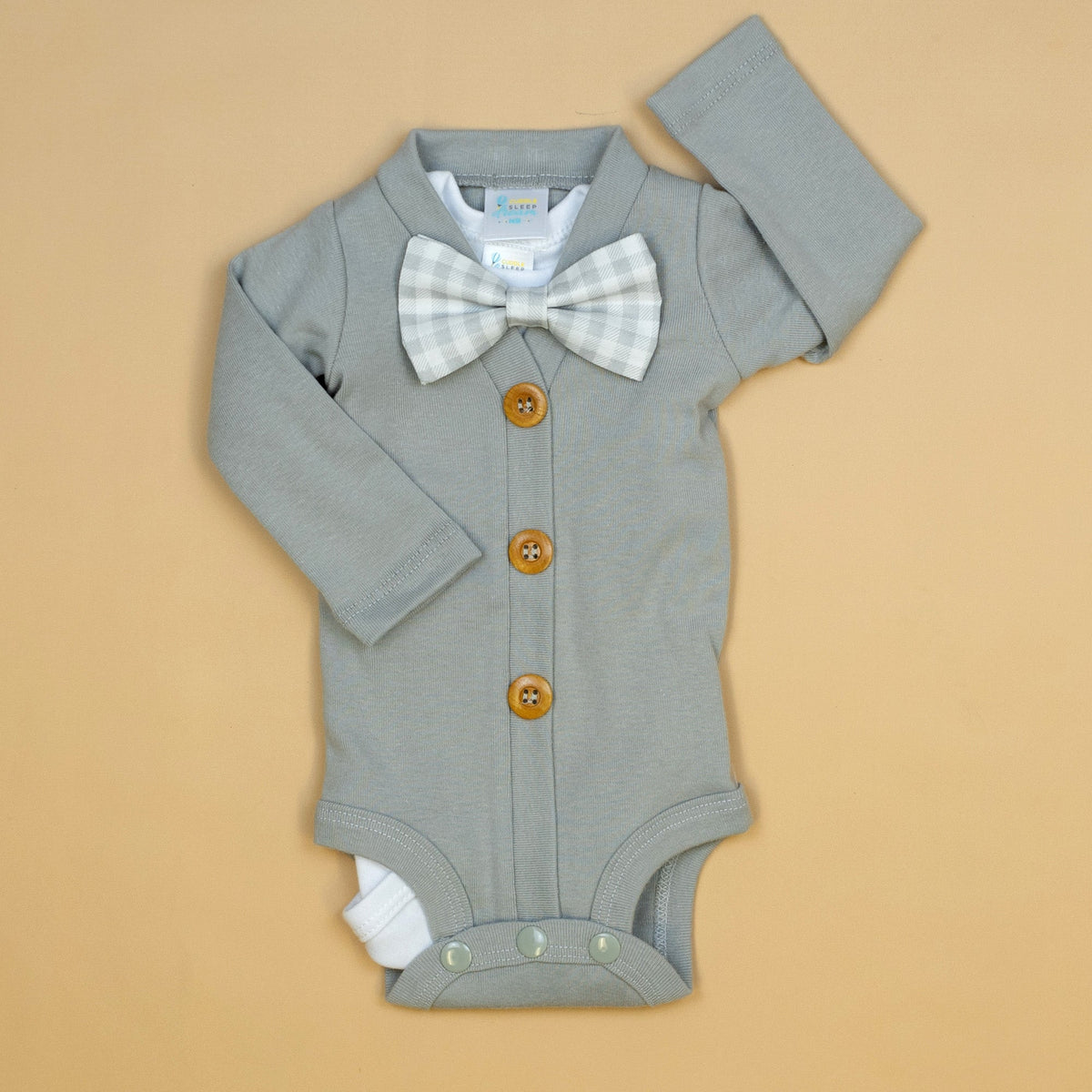 Cuddle Sleep Dream Cardigan Cardisuit Bundle | Gray Check