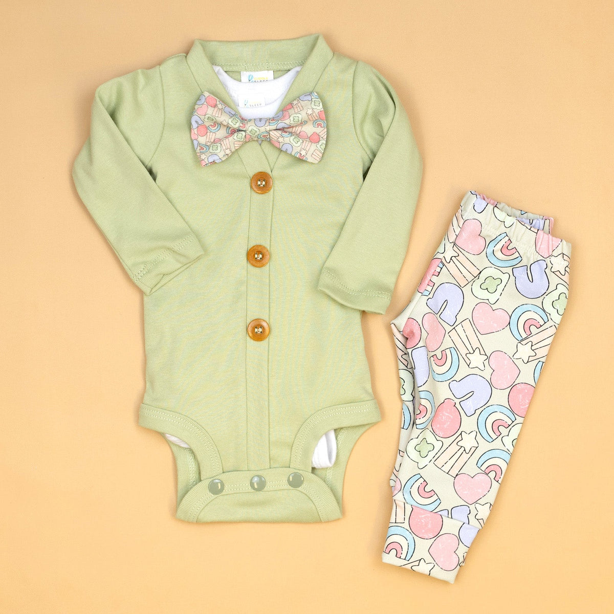 Cuddle Sleep Dream Cardisuit Bundle | St Patrick&#39;s in Dusty Mint