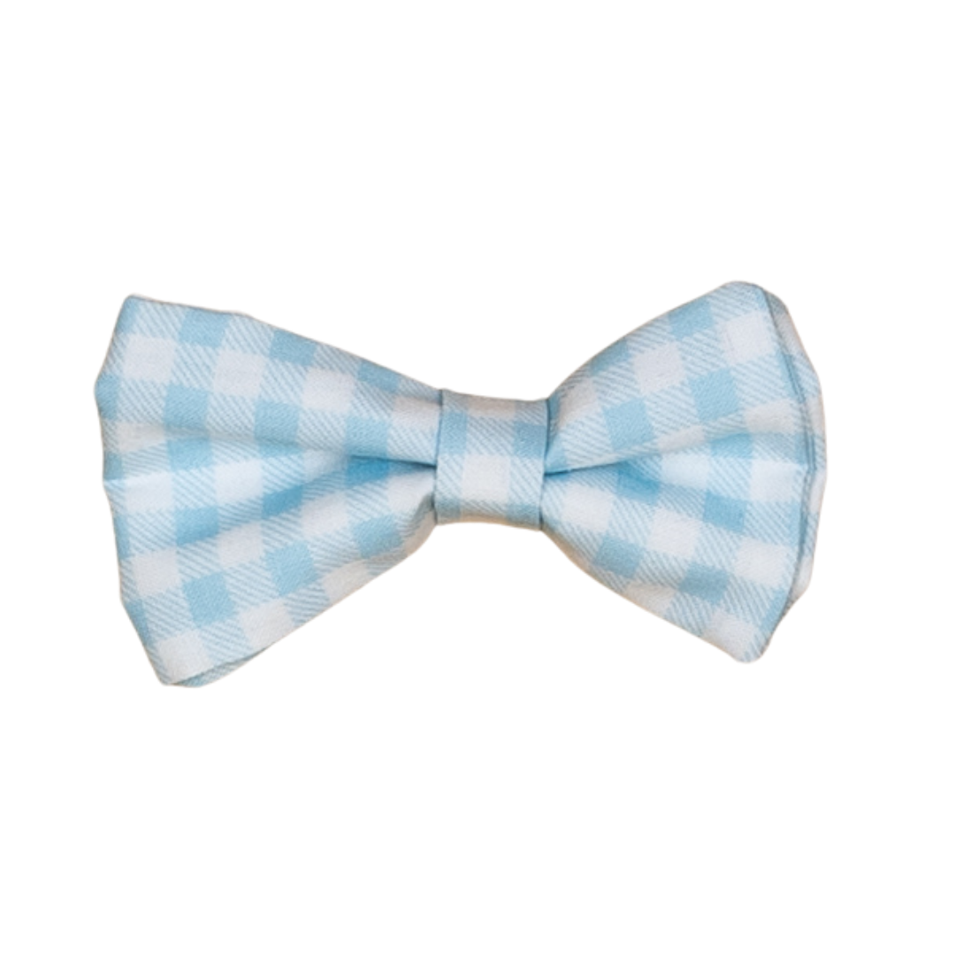 Cuddle Sleep Dream Ties Light/Sky Blue Gingham Checked Snap-On Tie