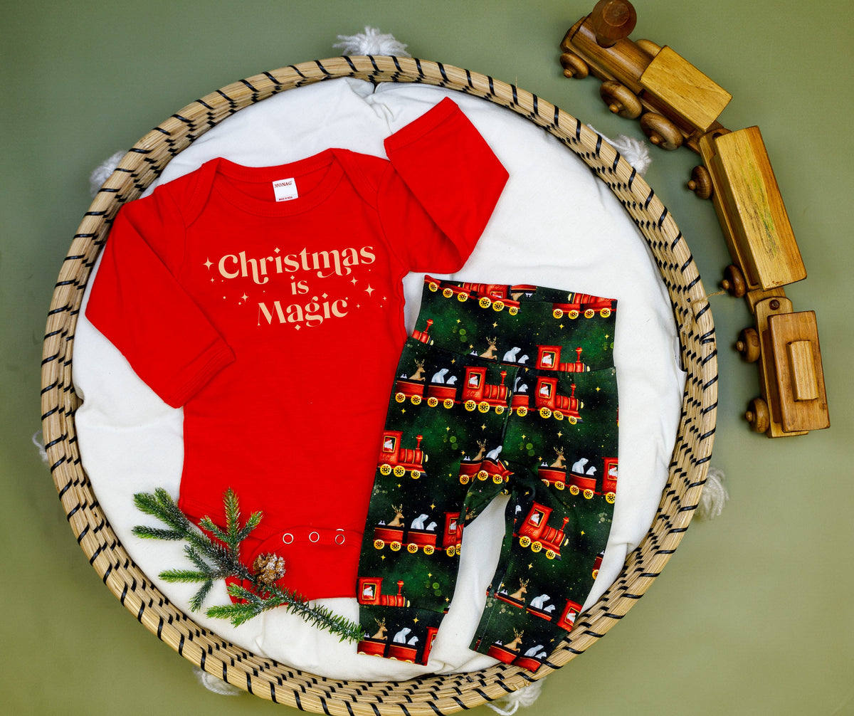 Cuddle Sleep Dream Leggings Christmas Train | Leggings