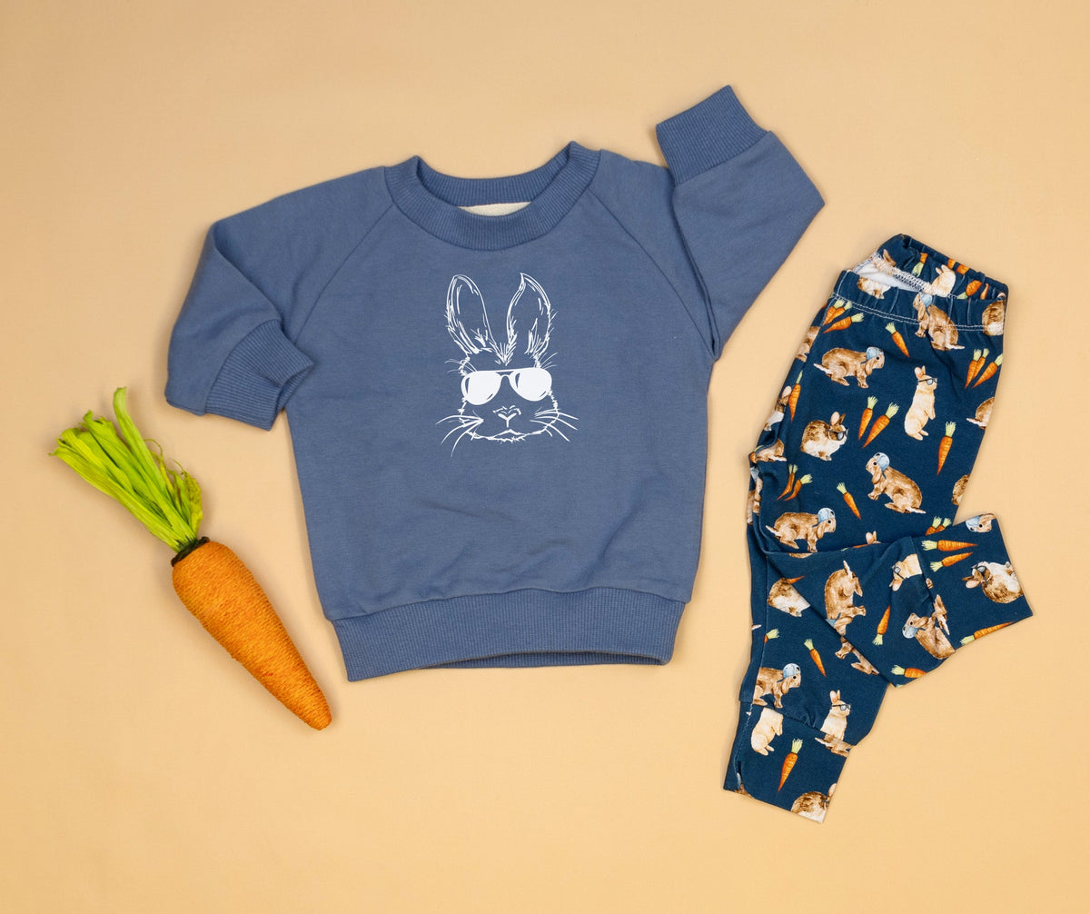 Cuddle Sleep Dream Slim Joggers Cool Bunnies on Navy | Slim Joggers