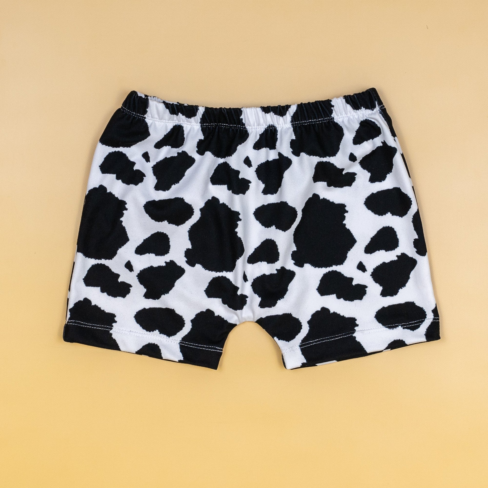 Cuddle Sleep Dream Rolled Hem Shorts Cow Print | DBP Shorts