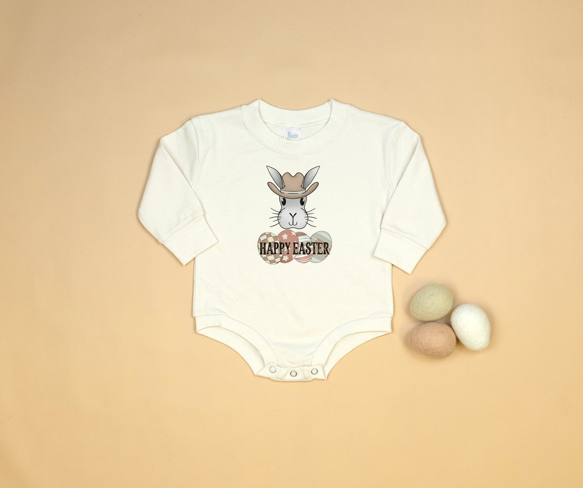 Cuddle Sleep Dream Cowboy Bunny  | Natural Oversized Bodysuit