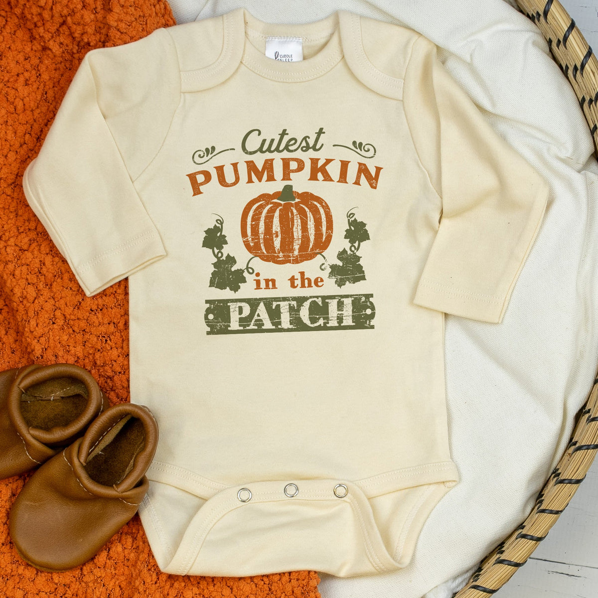 Cuddle Sleep Dream Cutest Pumpkin in the Patch | Natural Onesie