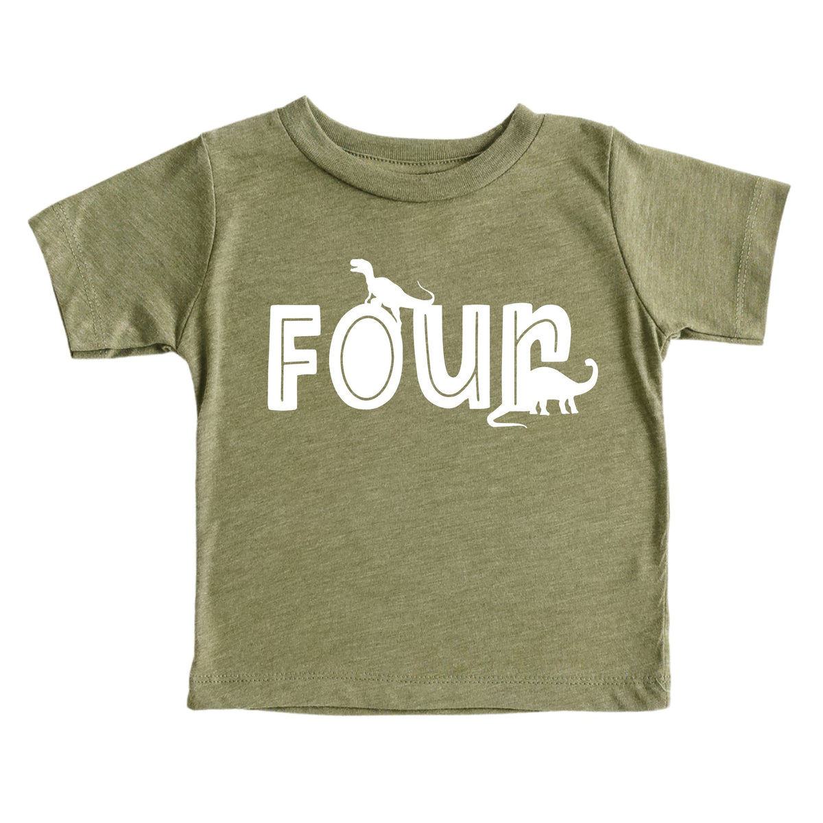 Cuddle Sleep Dream Dinosaur Birthday (2,3,4) | Olive Triblend Tshirt