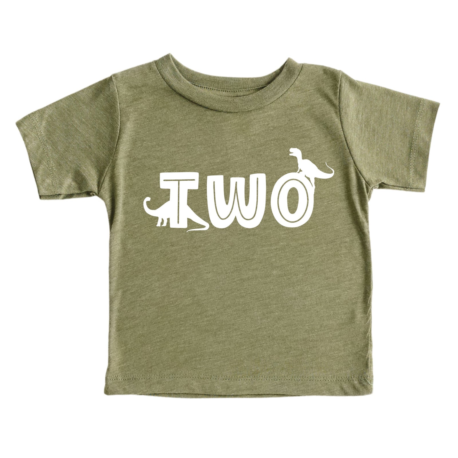 Cuddle Sleep Dream Dinosaur Birthday (2,3,4) | Olive Triblend Tshirt