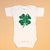 Cuddle Sleep Dream Baby One-Pieces Distressed Four Leaf Clover | Natural Bodysuit