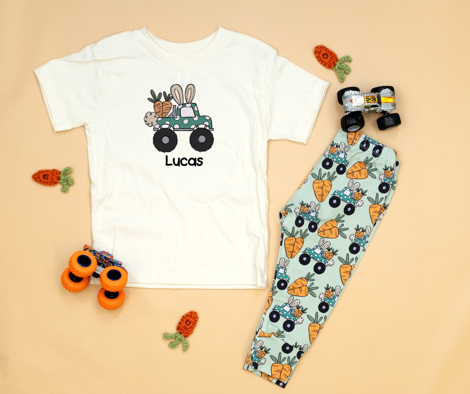 Cuddle Sleep Dream Easter Monster Truck | Natural Tshirt