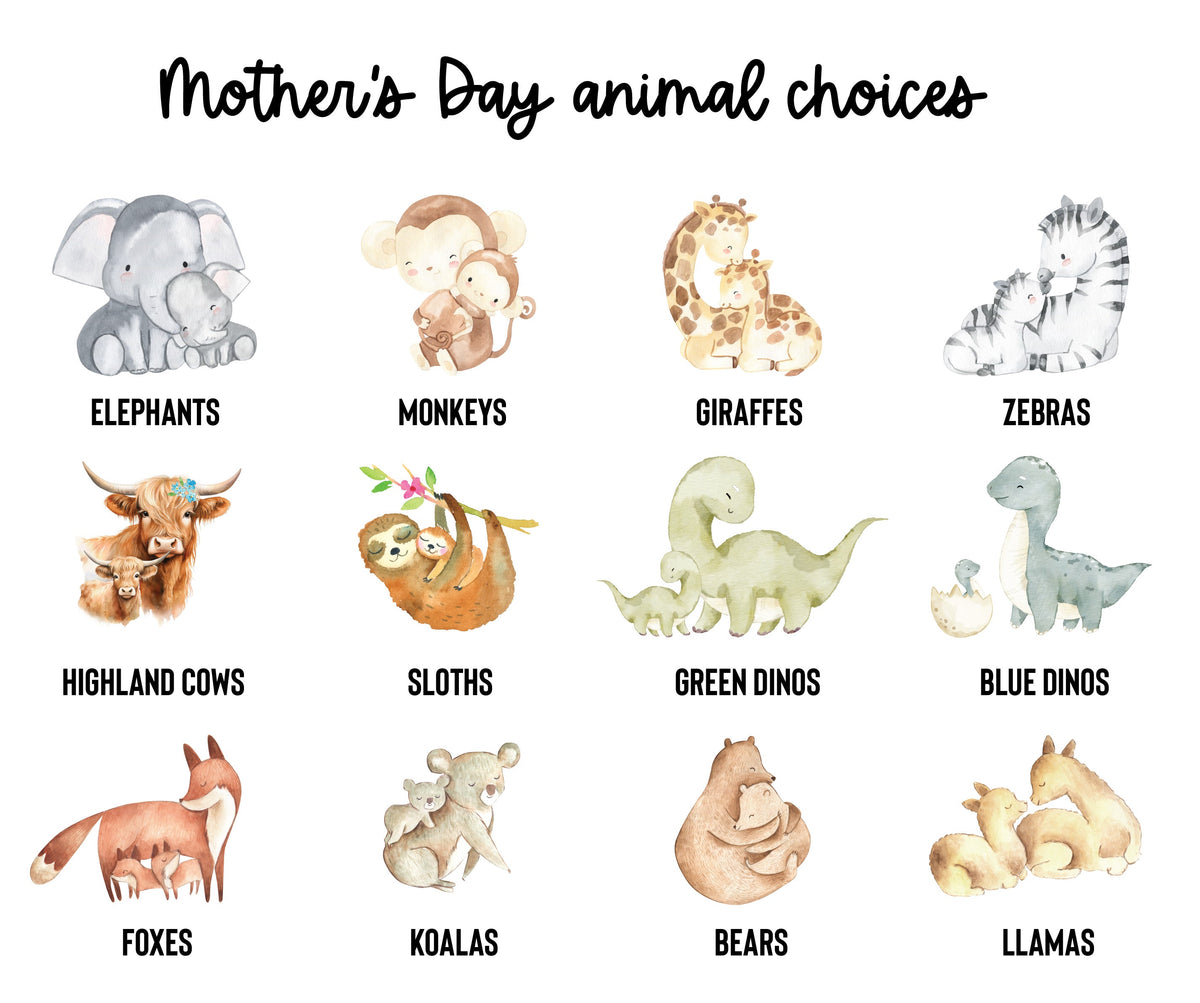 Cuddle Sleep Dream Adult Tees First Mother&#39;s Day Personalized Animals | Adult Tshirt