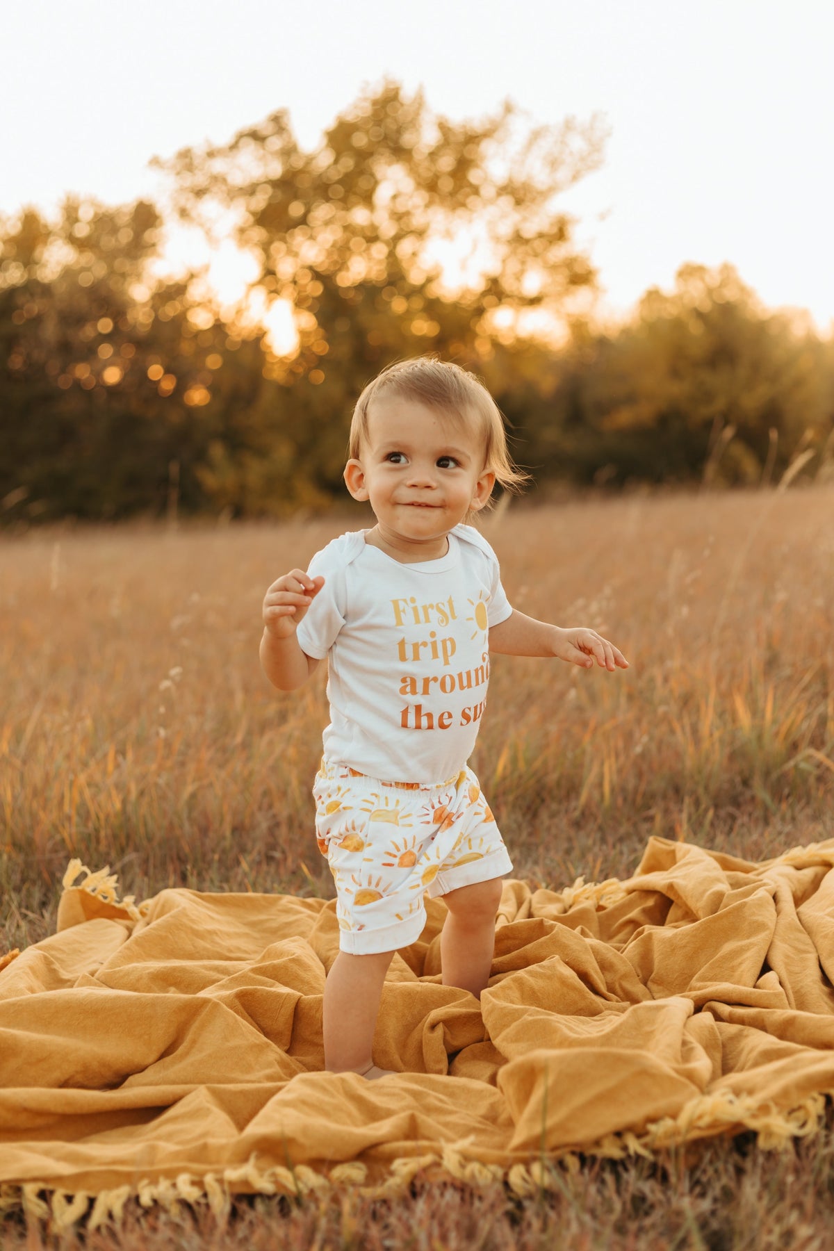 Cuddle Sleep Dream First Trip Around the Sun | White Bodysuit
