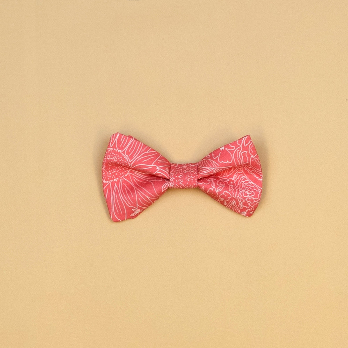 Cuddle Sleep Dream Ties Coral Floral Floral Snap On Bow ties