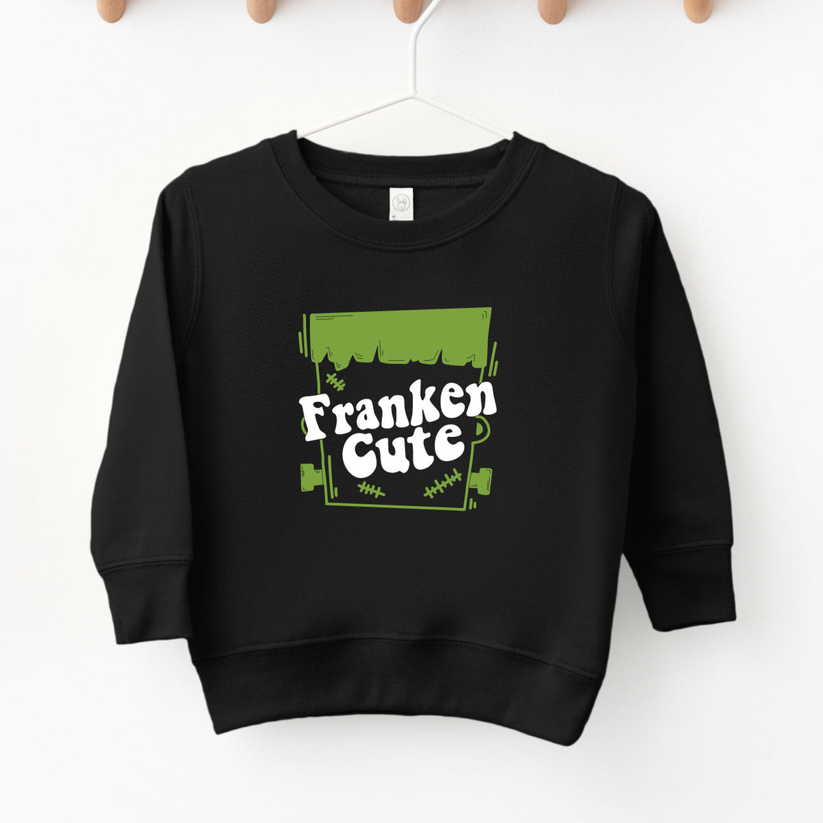 Cuddle Sleep Dream Sweatshirt Frankencute | Black Fleece Sweatshirt