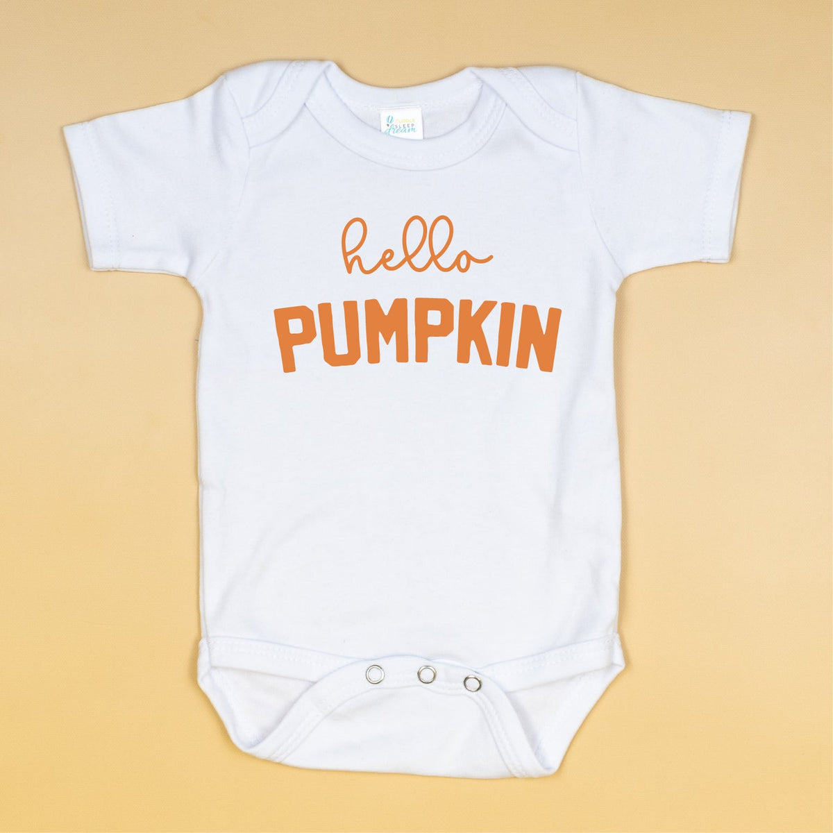 Cuddle Sleep Dream Hello Pumpkin | White Bodysuit