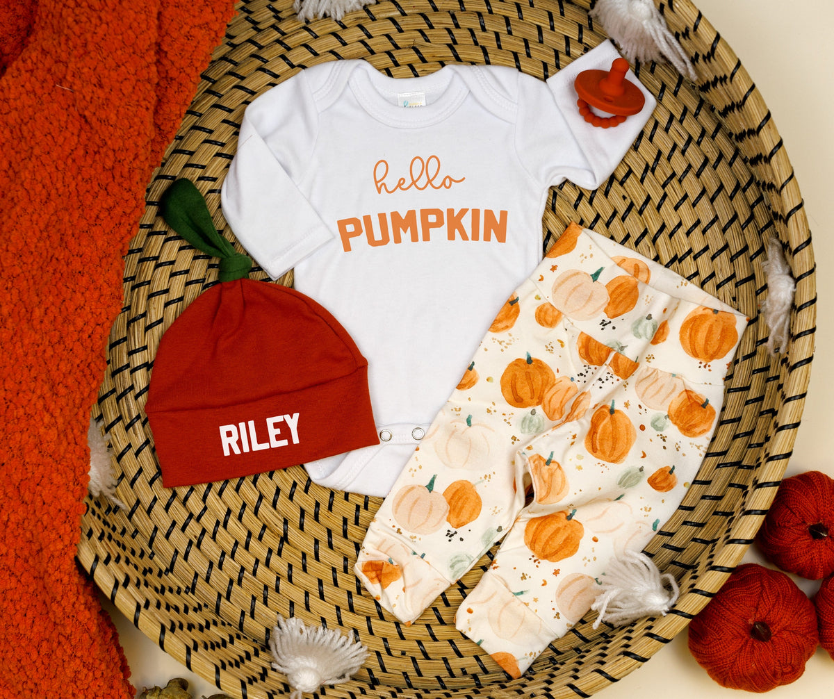 Cuddle Sleep Dream Hello Pumpkin | White Bodysuit