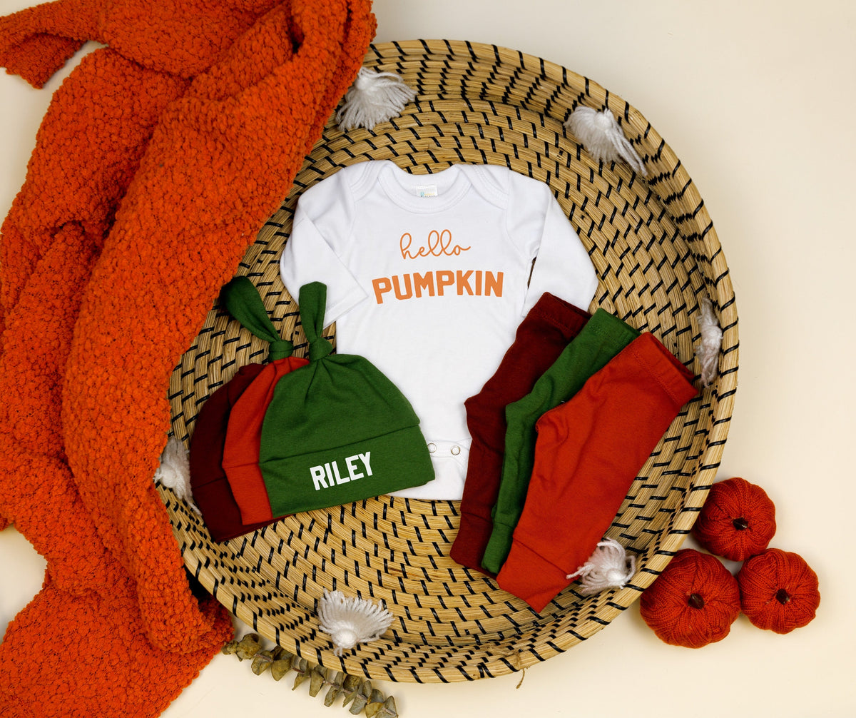 Cuddle Sleep Dream Hello Pumpkin | White Bodysuit