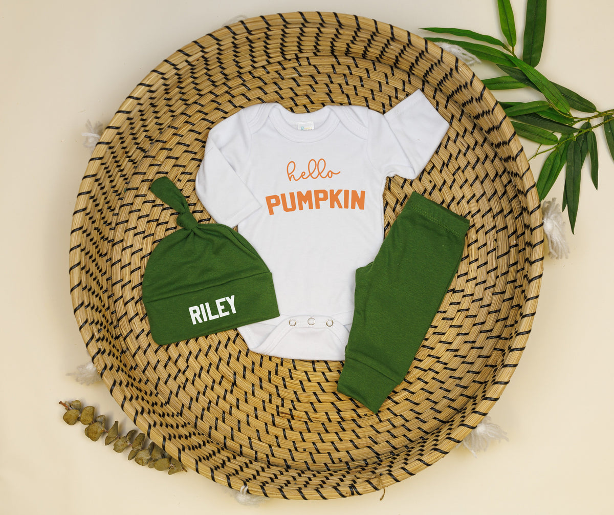 Cuddle Sleep Dream Hello Pumpkin | White Bodysuit