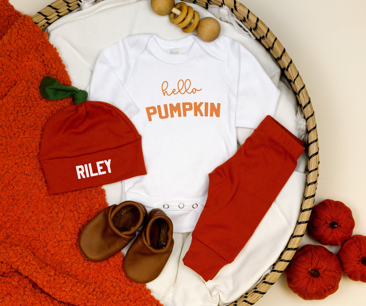 Cuddle Sleep Dream Hello Pumpkin | White Bodysuit