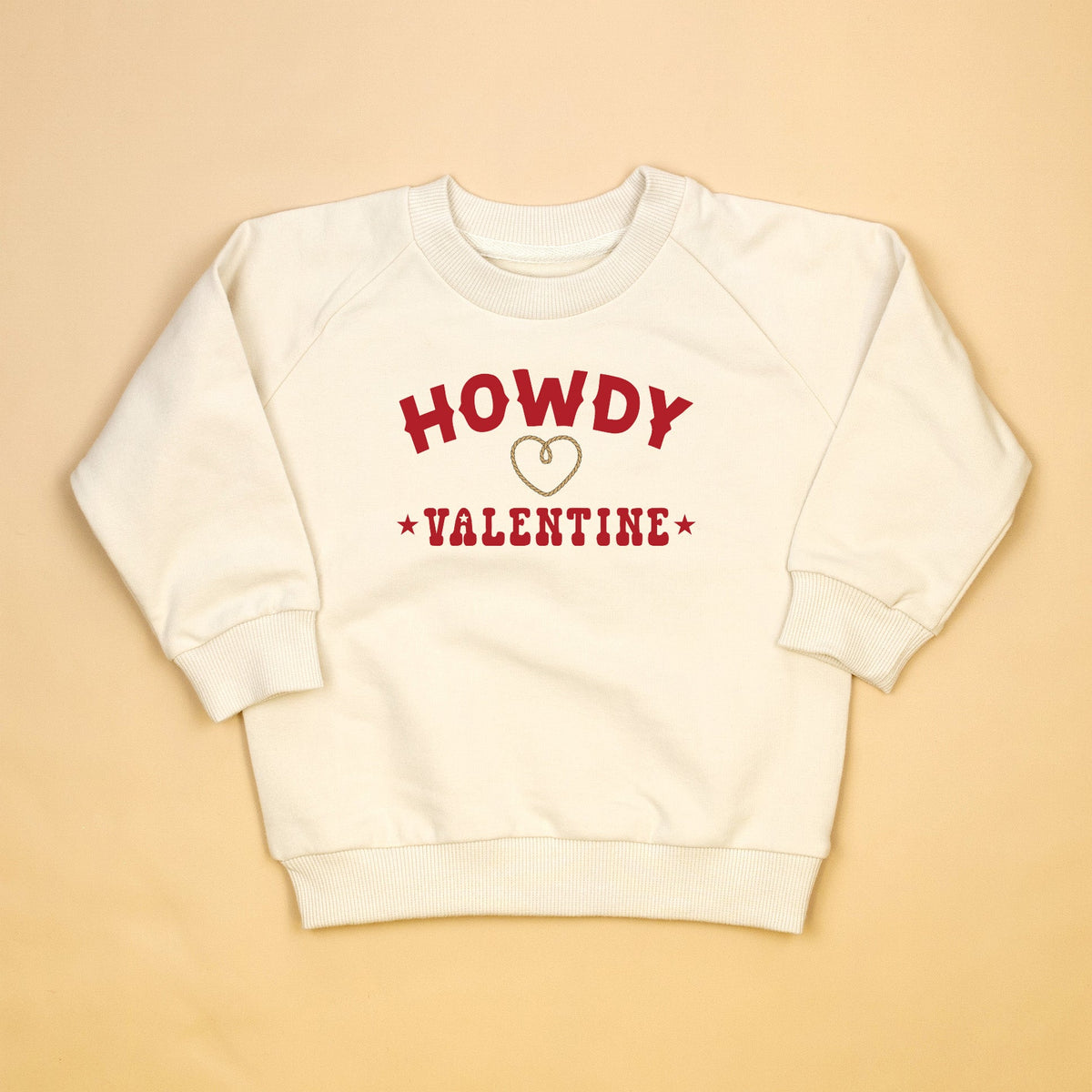 Cuddle Sleep Dream Howdy Valentine | Cream Terry Sweatshirt