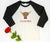 Cuddle Sleep Dream I Love Moo Valentine Cow | Black Raglan Tshirt