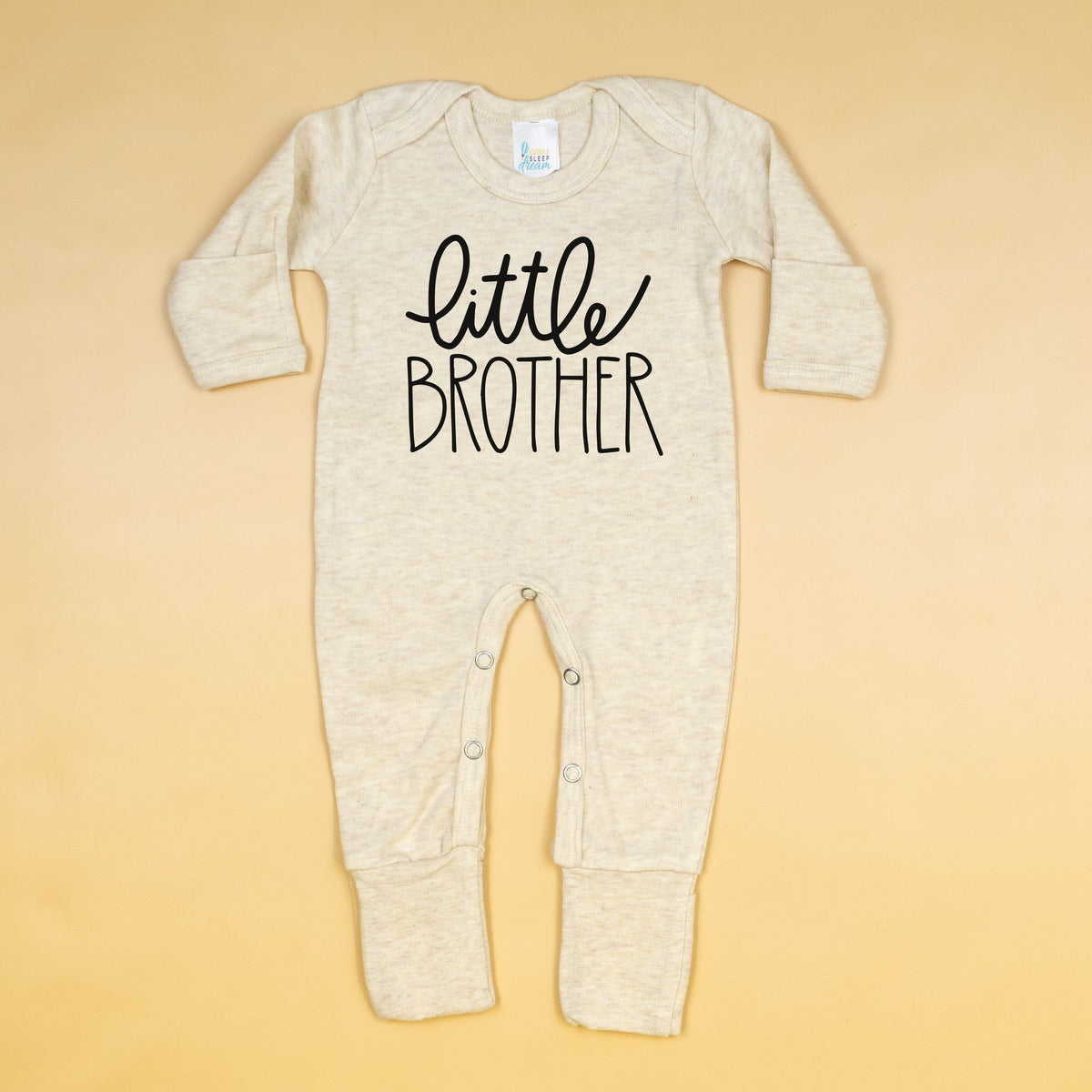 Cuddle Sleep Dream Little Brother Romper | Oatmeal