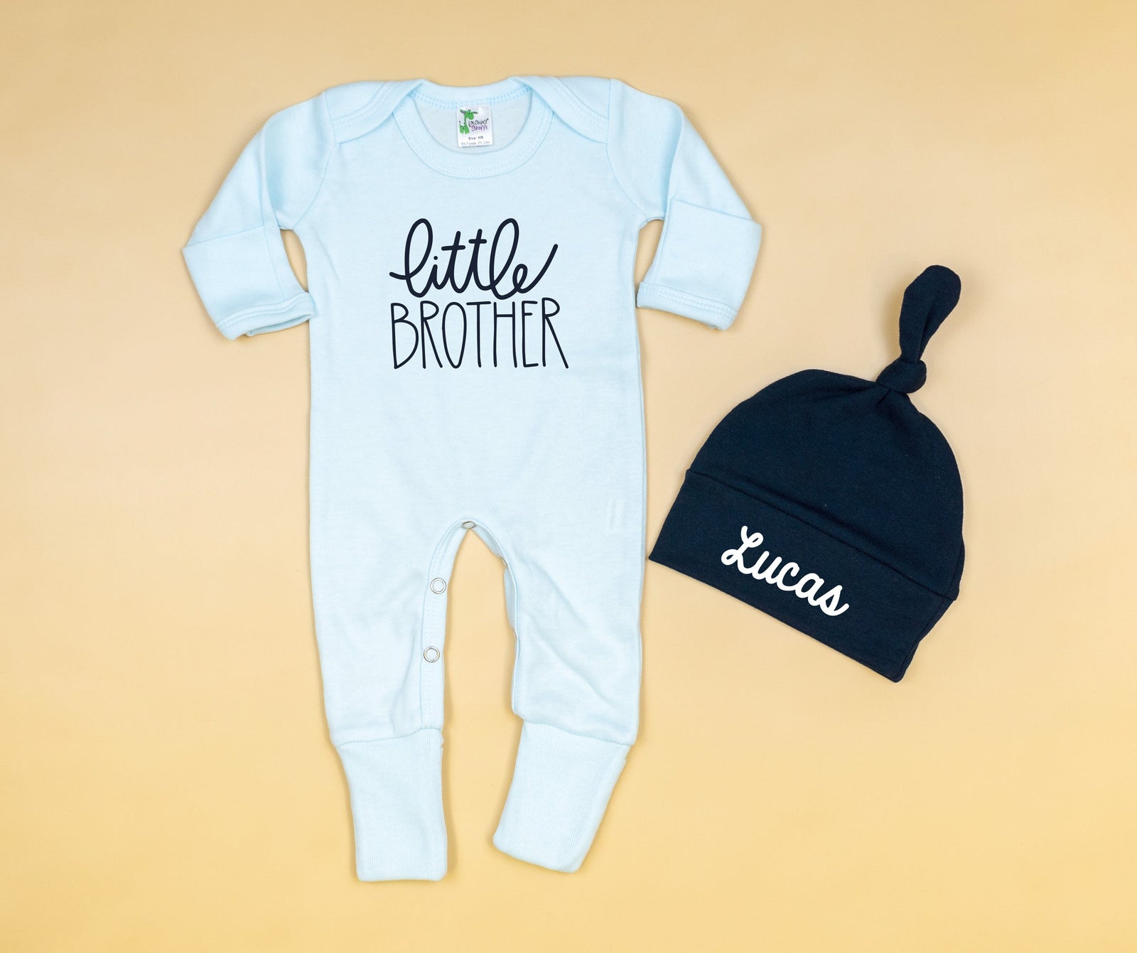 Cuddle Sleep Dream Little Brother Romper | Pastel Blue