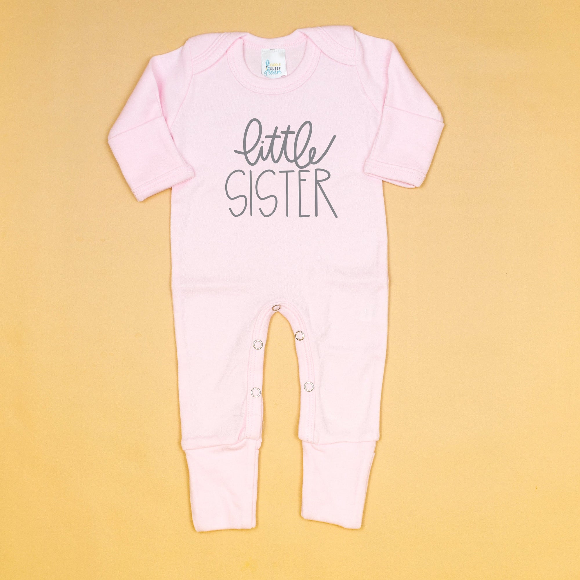 Cuddle Sleep Dream Little Sister Romper | Pastel Pink