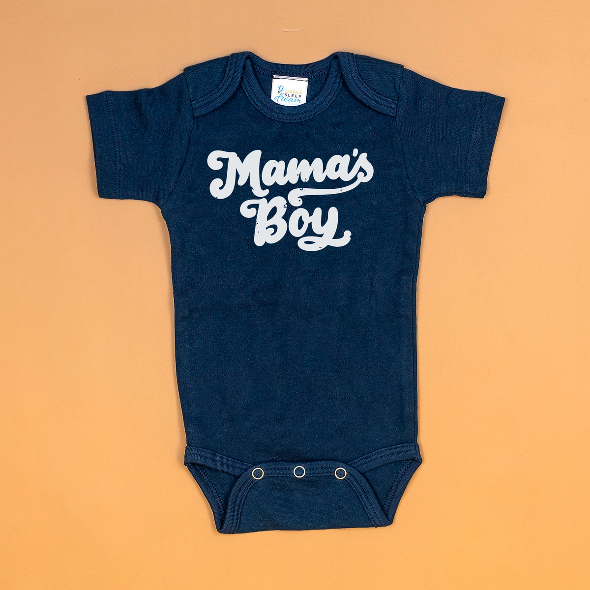 Cuddle Sleep Dream 0-3m / Short Sleeve Mama&#39;s Boy | Navy Bodysuit