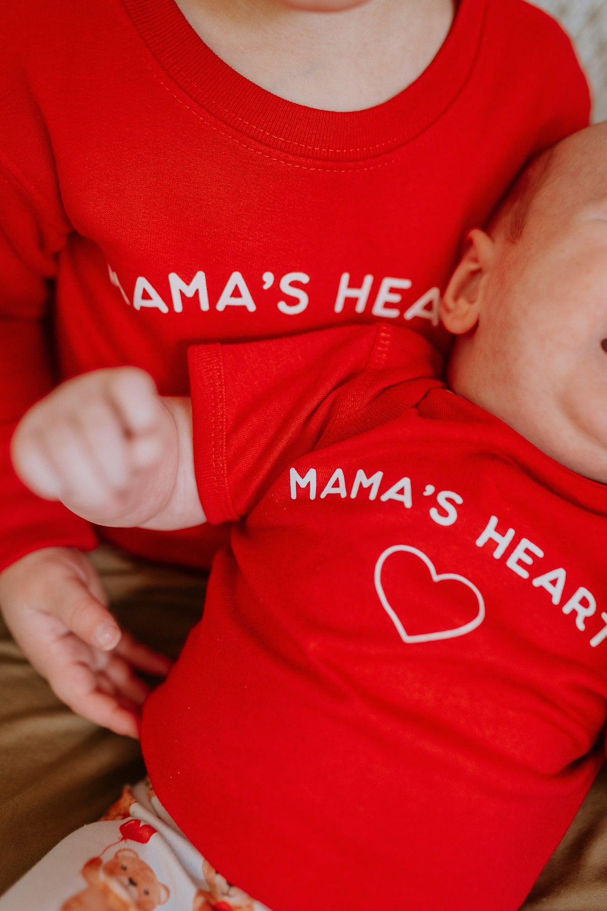 Cuddle Sleep Dream Graphic Tee Mama&#39;s Heart | Infant/Toddler/Youth Red Tshirt
