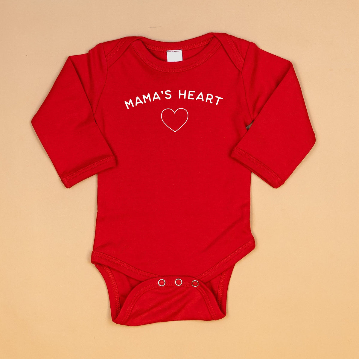 Cuddle Sleep Dream 0-3m / Long Sleeve Mama&#39;s Heart | Red Bodysuit