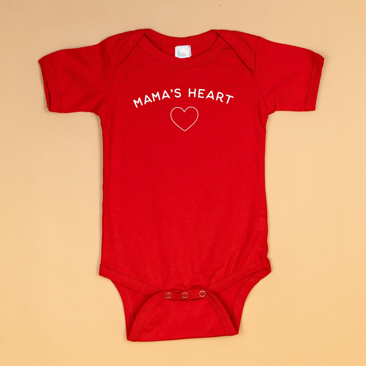 Cuddle Sleep Dream 0-3m / Short Sleeve Mama&#39;s Heart | Red Bodysuit