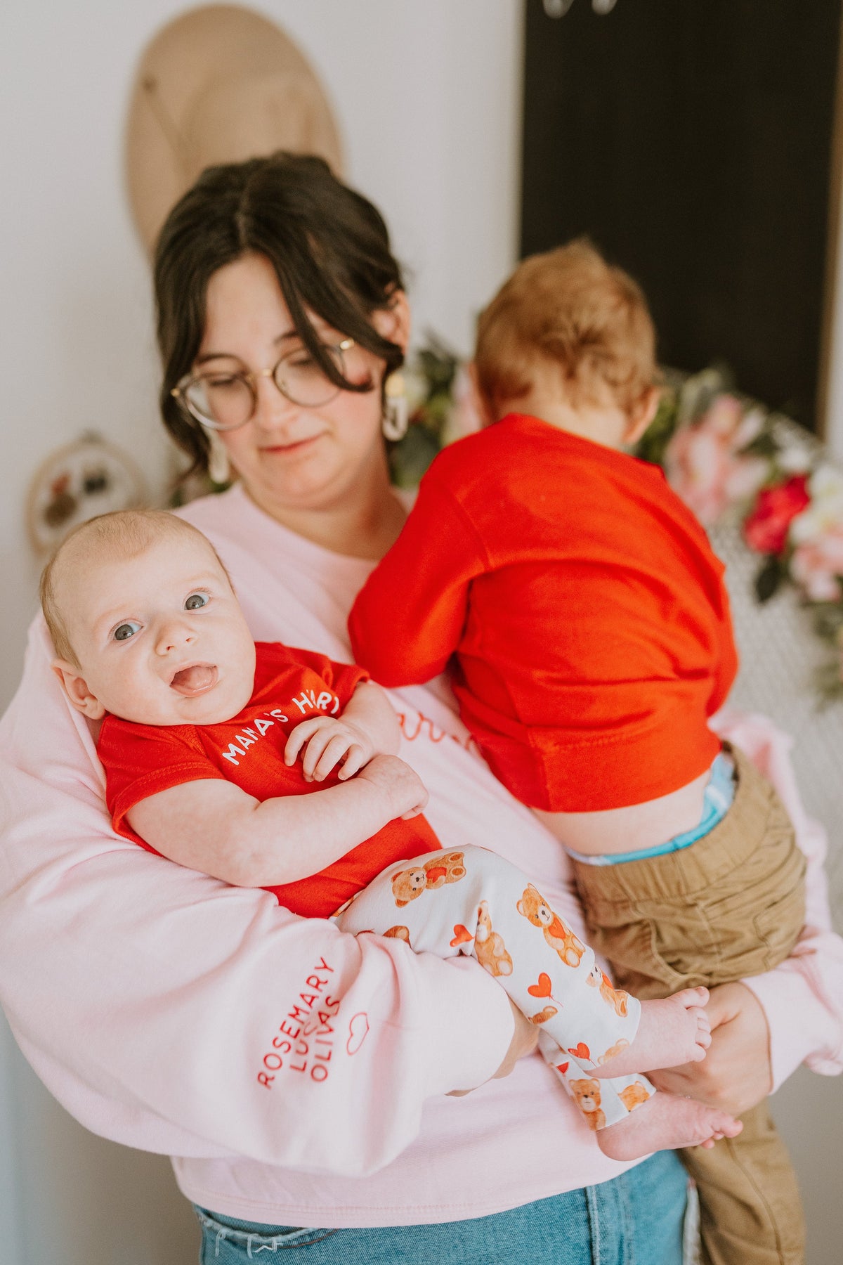 Cuddle Sleep Dream Mama&#39;s Heart | Red Bodysuit